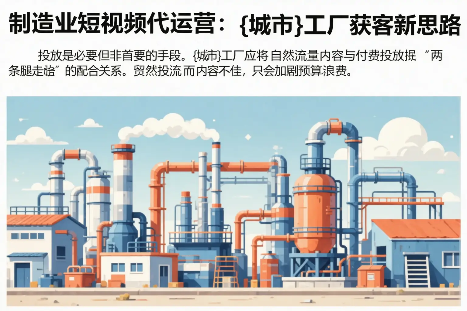 制造业短视频代运营：前郭尔罗斯工厂获客新思路